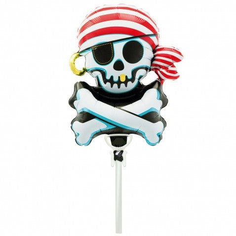 Jolly Roger Balloon On A Stick