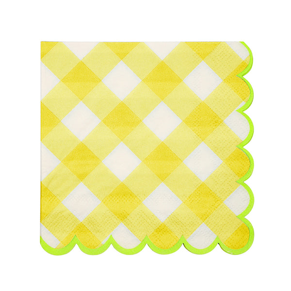 Yellow Gingham Napkins