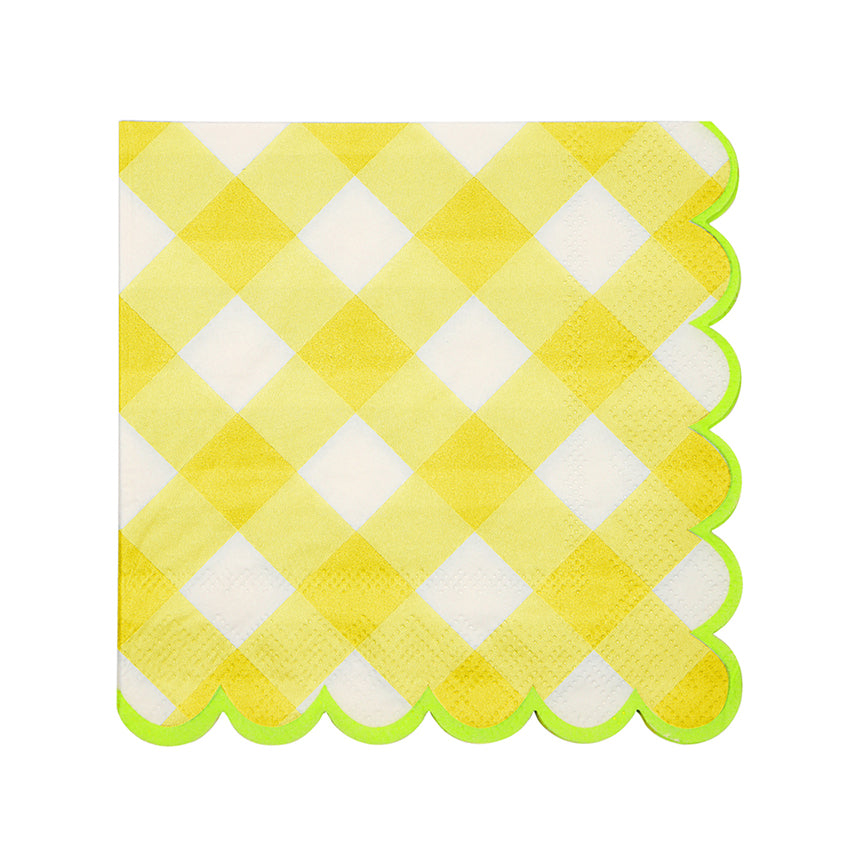 Yellow Gingham Napkins