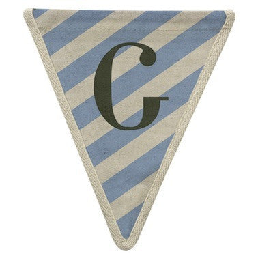 Letter G - diagonal stripe blue