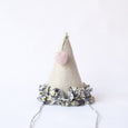 Petit Party Hat - Grey Floral