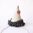 Petit Party Hat - Black & Grey Gingham