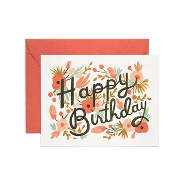 Floral Burst Birthday Card
