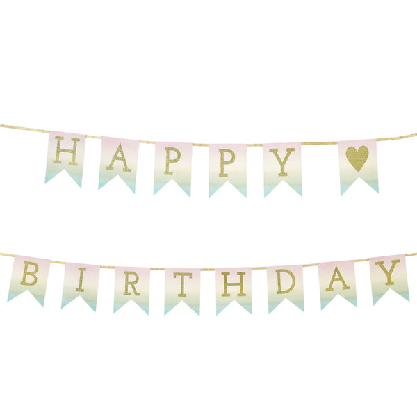 Happy Birthday Pastel Garland