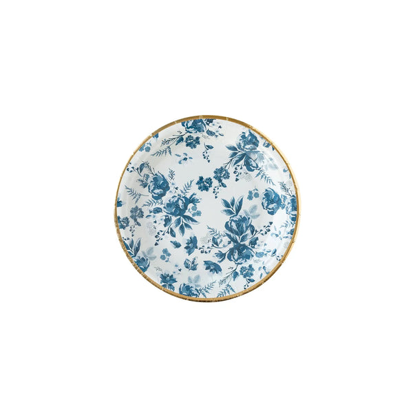 Blue Toile Paper Plates