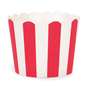 Red Stripes Baking Cups