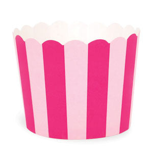 Pink Stripes Baking Cups