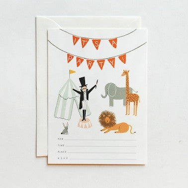 Circus Party Invitations