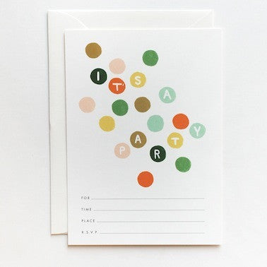 Colored Dots Invitations