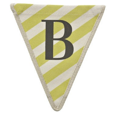 Letter B - stripe pattern yellow