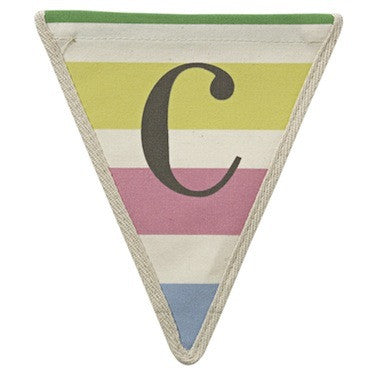 Letter C - stripe pattern multi