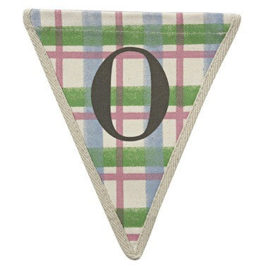 Letter O - plaid pattern multi