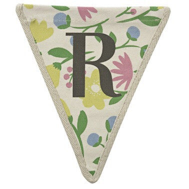 Letter R - floral pattern multi