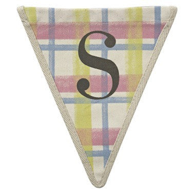 Letter S - plaid pattern multi