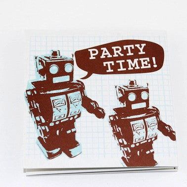 Robot Party Invitations