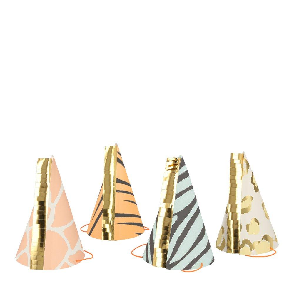 Safari Animal Print Party Hats