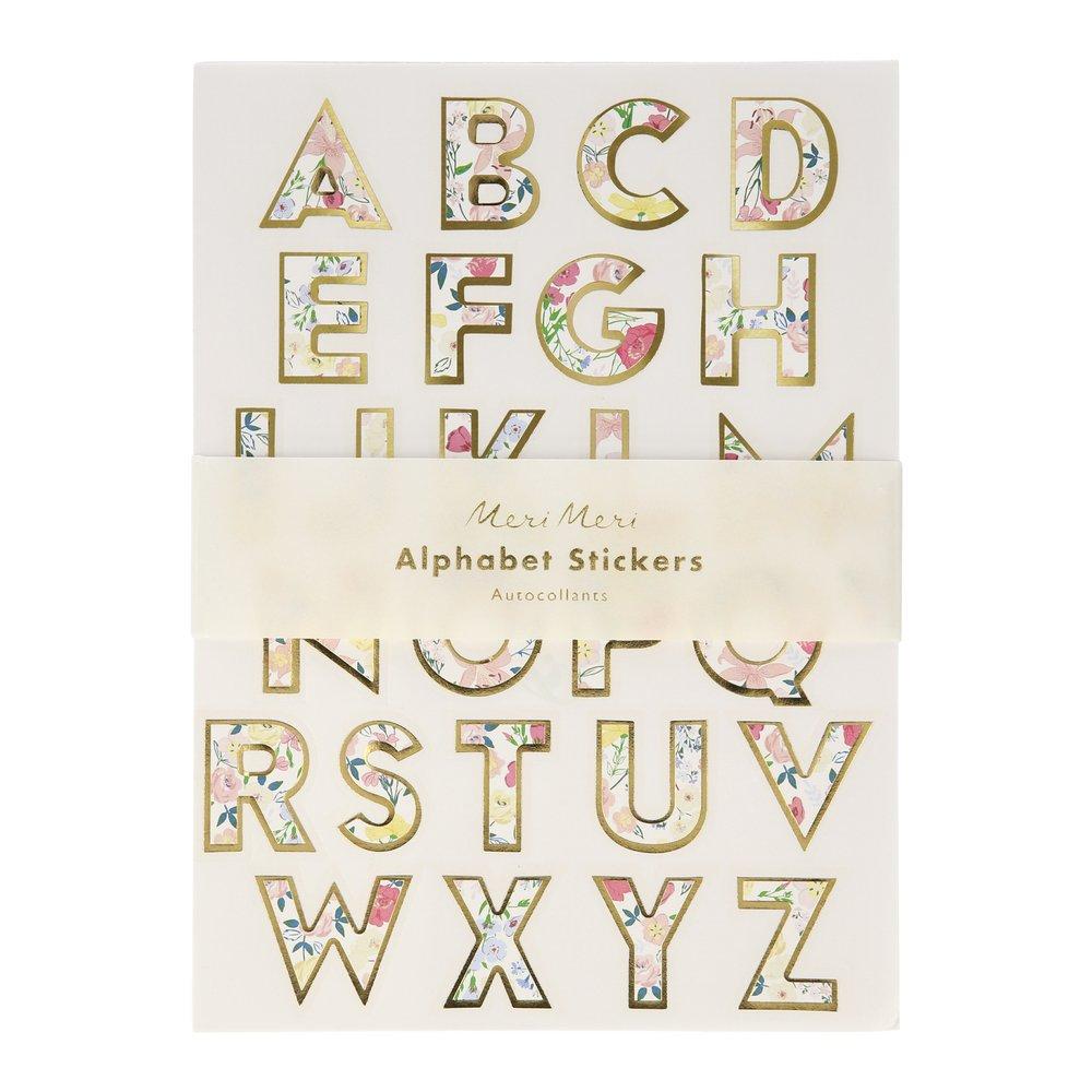 English Garden Alphabet Sticker Sheets