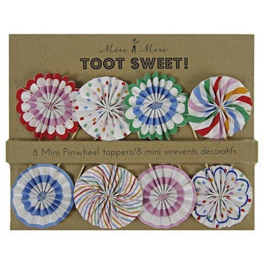 Toot Sweet - Mini Pinwheel Cupcake Toppers