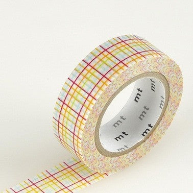 Masking Tape Single Roll - Koushi Grid Red