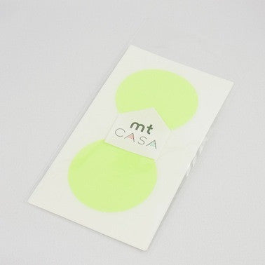 Masking Tape Round Seals - Shocking Green