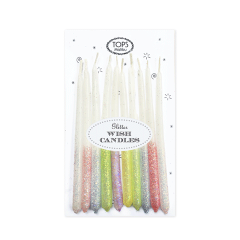 Glitter Candles Multi Color