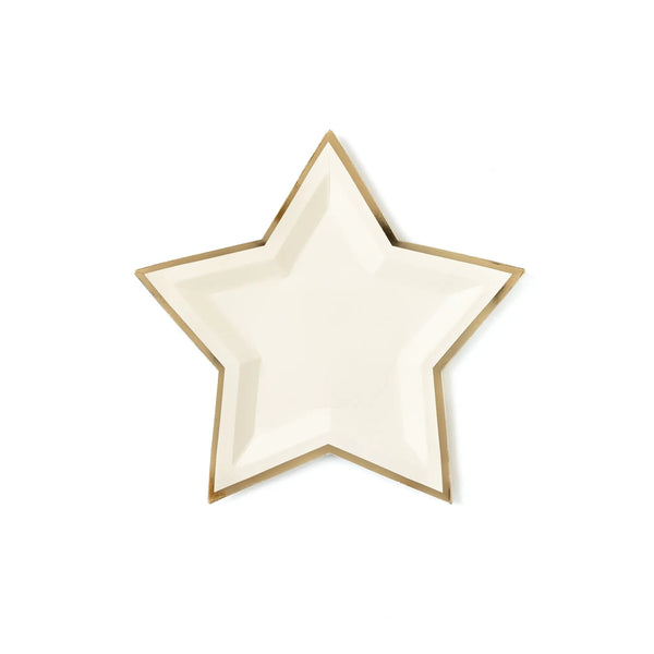 Cream Star Plates