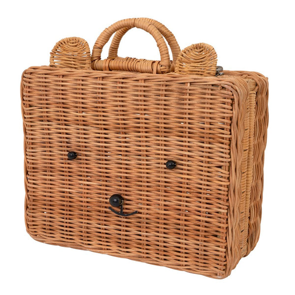 Bear Rattan Suitcase