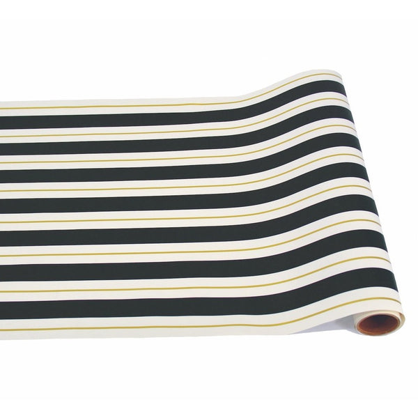 Black and Gold Awning Stripe Runner