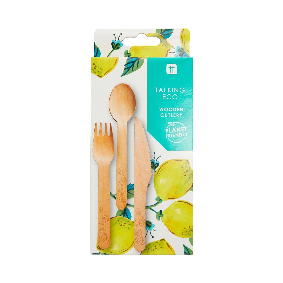 Boho Lemon Wooden Cutlery