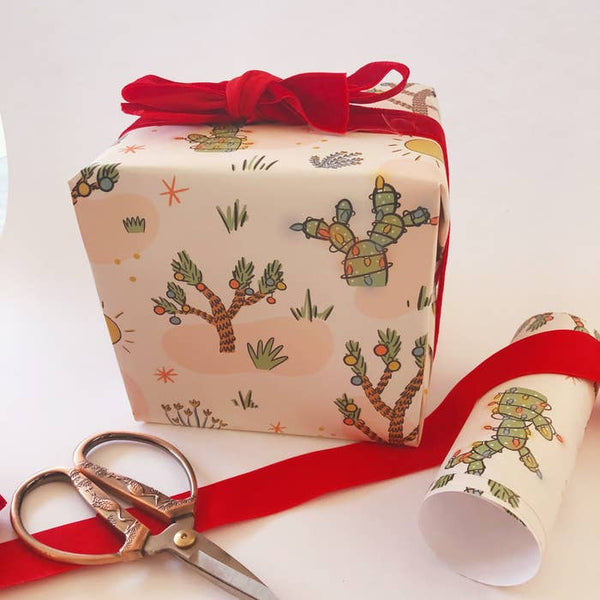 Christmas Cactus Wrapping Paper