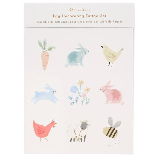 Spring Bunny Egg Decorating Tattoo Kit