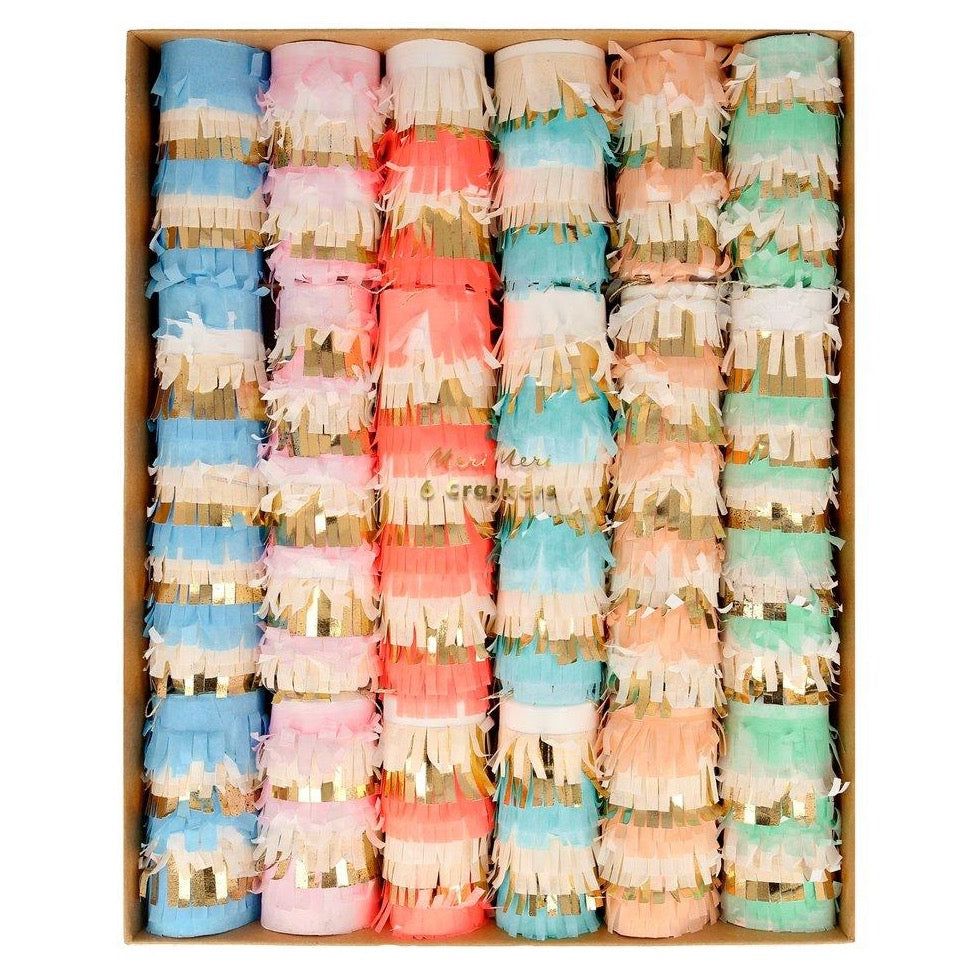 Pastel Fringe Crackers