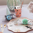 Pastel Orange Star Pattern Cups