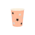 Pastel Orange Star Pattern Cups