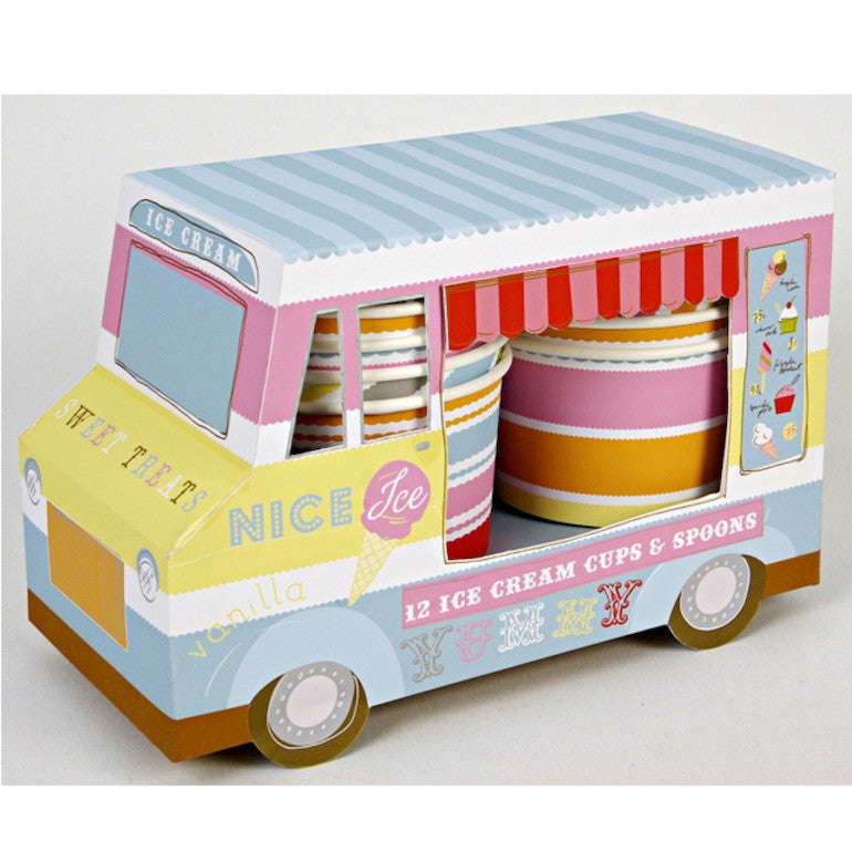 Ice Cream Van - Ice Cream Cups & Spoons