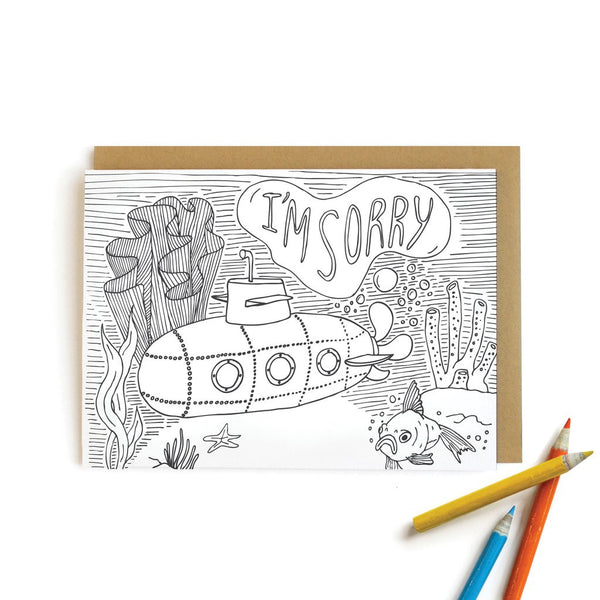 Submarine Sorry Card