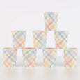 Spring Plaid Cups