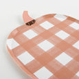 Gingham Pumpkin Plates