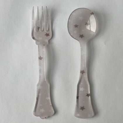 Cake Fork - Old Fashioned, Silver Stars