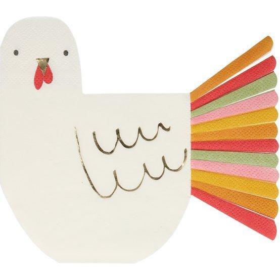 Thanksgiving Fringed Turkey Napkin