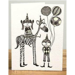 Zebra Parade Card