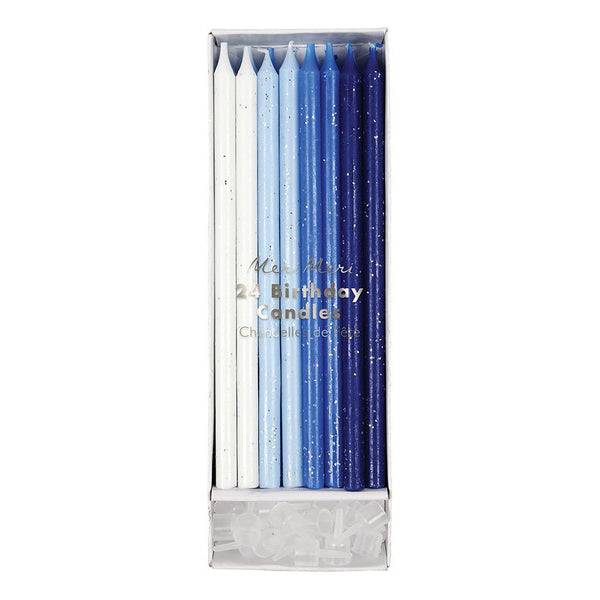 Blue and Green Candles