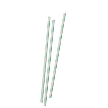 Paper Straws - Mint Stripes