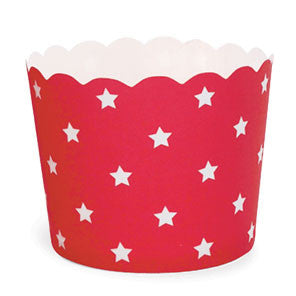 Red Stars Baking Cups