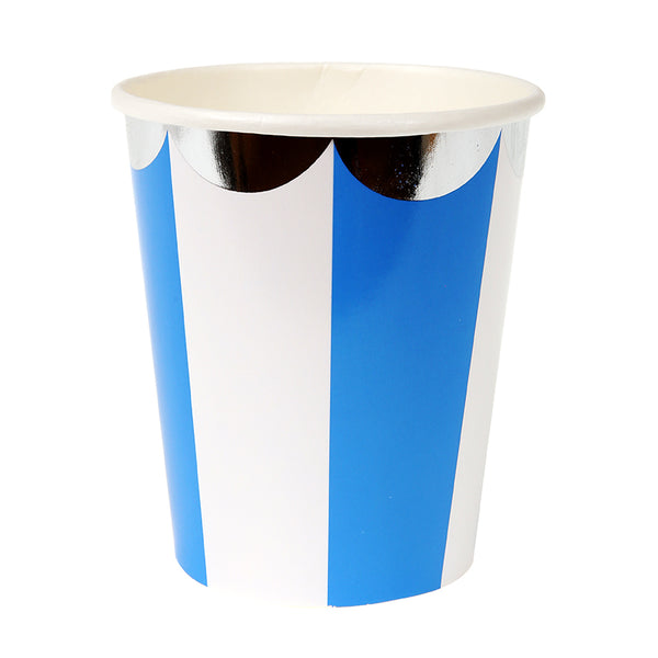 Blue Stripe Paper Cups