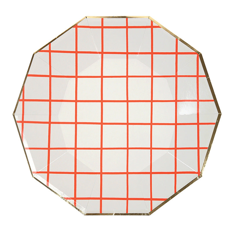 Coral Grid Large Plates