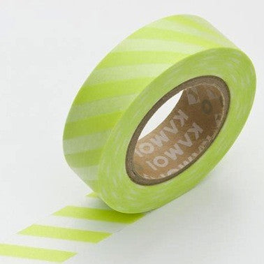 Masking Tape Single Roll - Stripe Wakaba