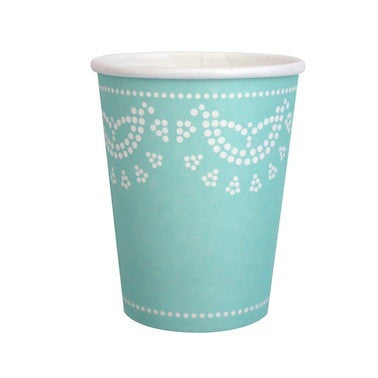 Tiffanesque Blue Paper Cups