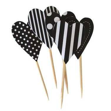 Black Tie Hearts Toppers