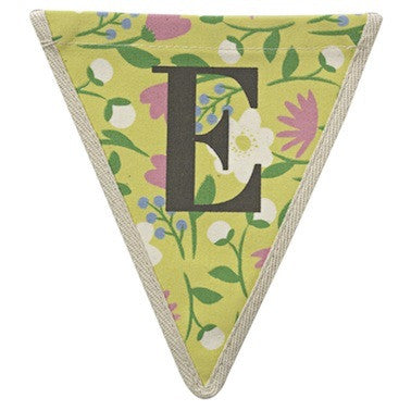 Letter E - floral pattern
